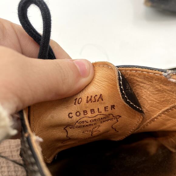 Bed Stu Black 10 Corsico Cobbler Series Leather Wingtip Shoes - Picture 7 of 7